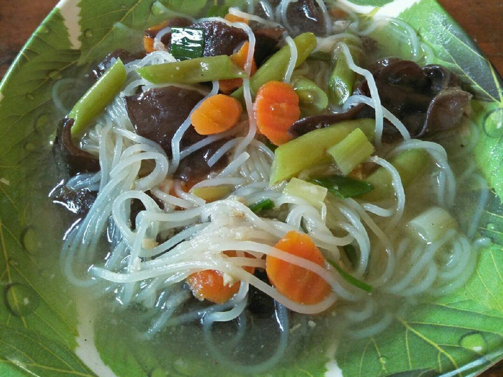 Resep Sop bihun wortel jamur kuping buncis Anti Gagal