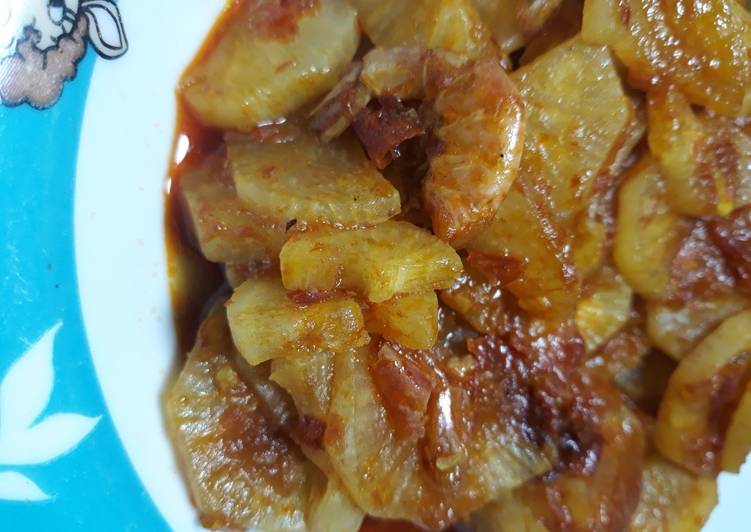 Resep #47 Tumis Pedas Lobak Putih Udang Ebi yang Enak Banget