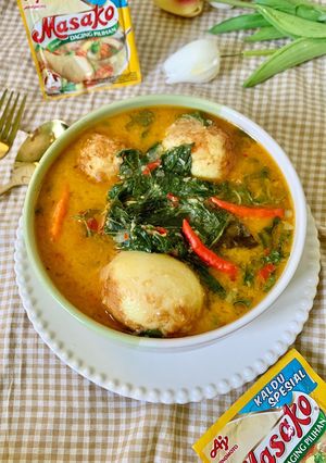 Foto resep Gulai telur daun singkong