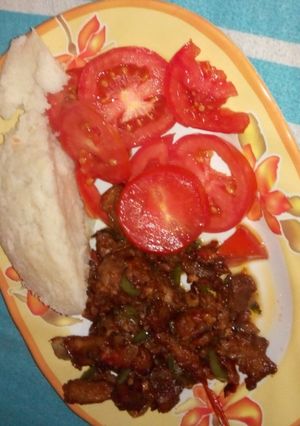 A picture of Dry fry pork #localfoodcontest_Kakamega.