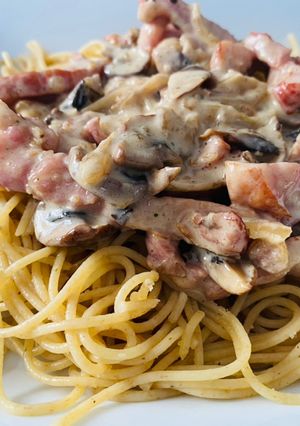 Une photo de Pâtes carbo gourmandes à ma façon
