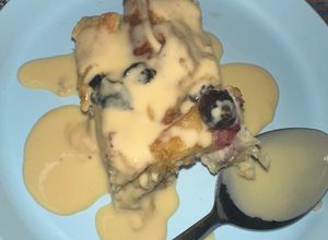 Gambar Puding Roti Kuah Kastard