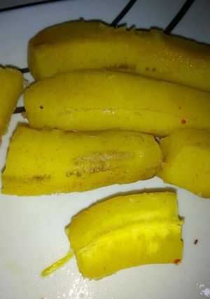 A picture of Chicken flavoured matoke #AuthorMarathon.