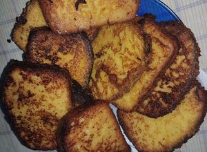 Foto de Rabanada simples (mas deliciosa) de pão caseiro