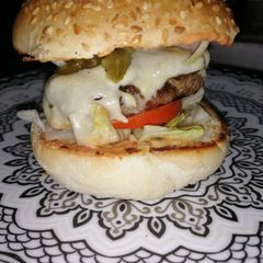 A picture of Home-made burger.