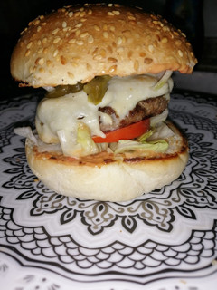 A picture of Home-made burger.