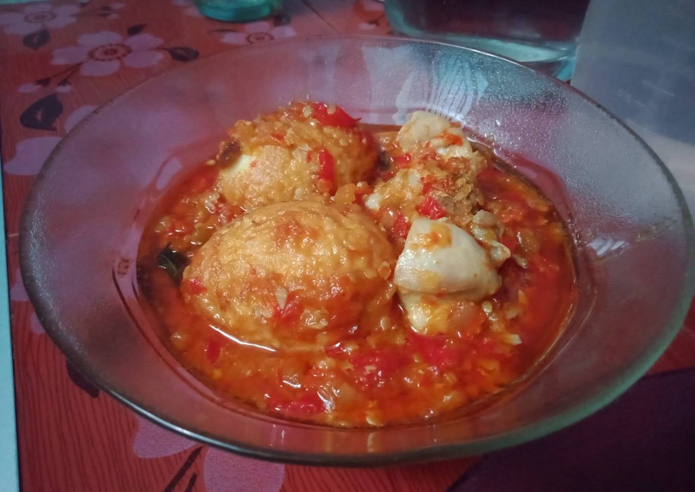 Telor+ayam balado
