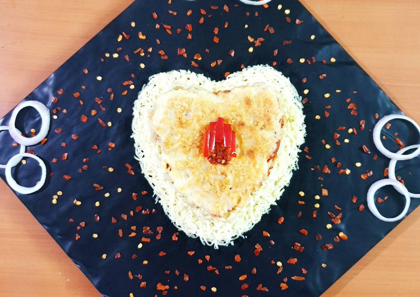 Pasta in heart