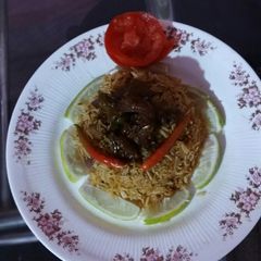 A picture of Chilli chicken Rice.