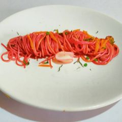 A picture of Squid or Inked Spaghetti Cabonerra.