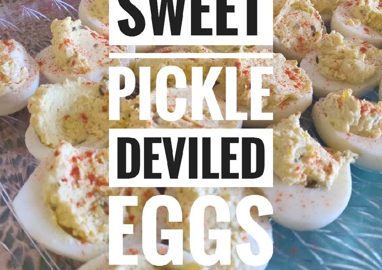 Recipe of Any-night-of-the-week Sweet Pickle Deviled Eggs🥚🥒