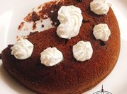 A picture of chocolate cake using pancake mix