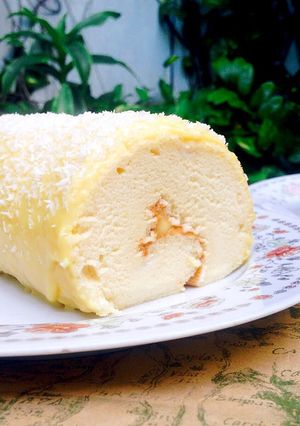 Hình của món Bông lan Phú Sĩ sầu riêng.
