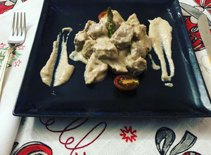 Foto principal de Magro de cerdo con salsa de champiñones