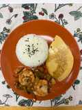 Steamed Eggs w/ rice and shrimp