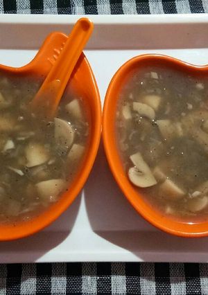 A picture of Mushroom soup.