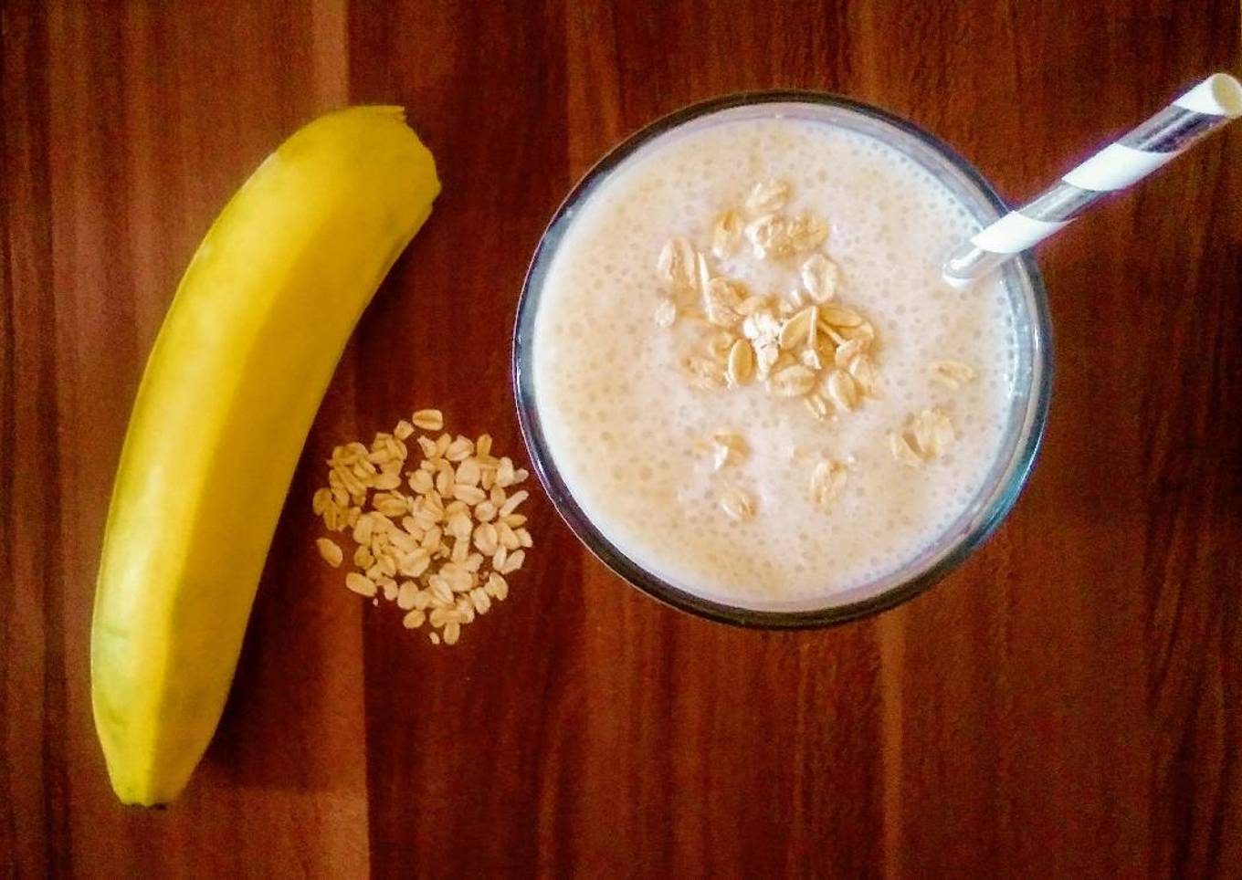 Smoothie de banana y avena