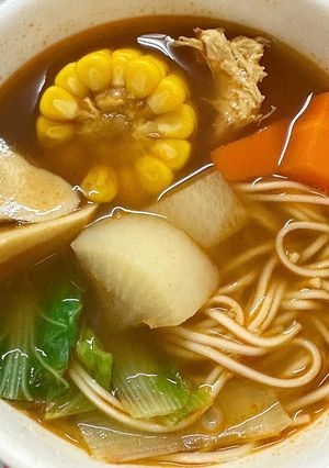 紅燒素食麵（素香麵 的食譜成品照片
