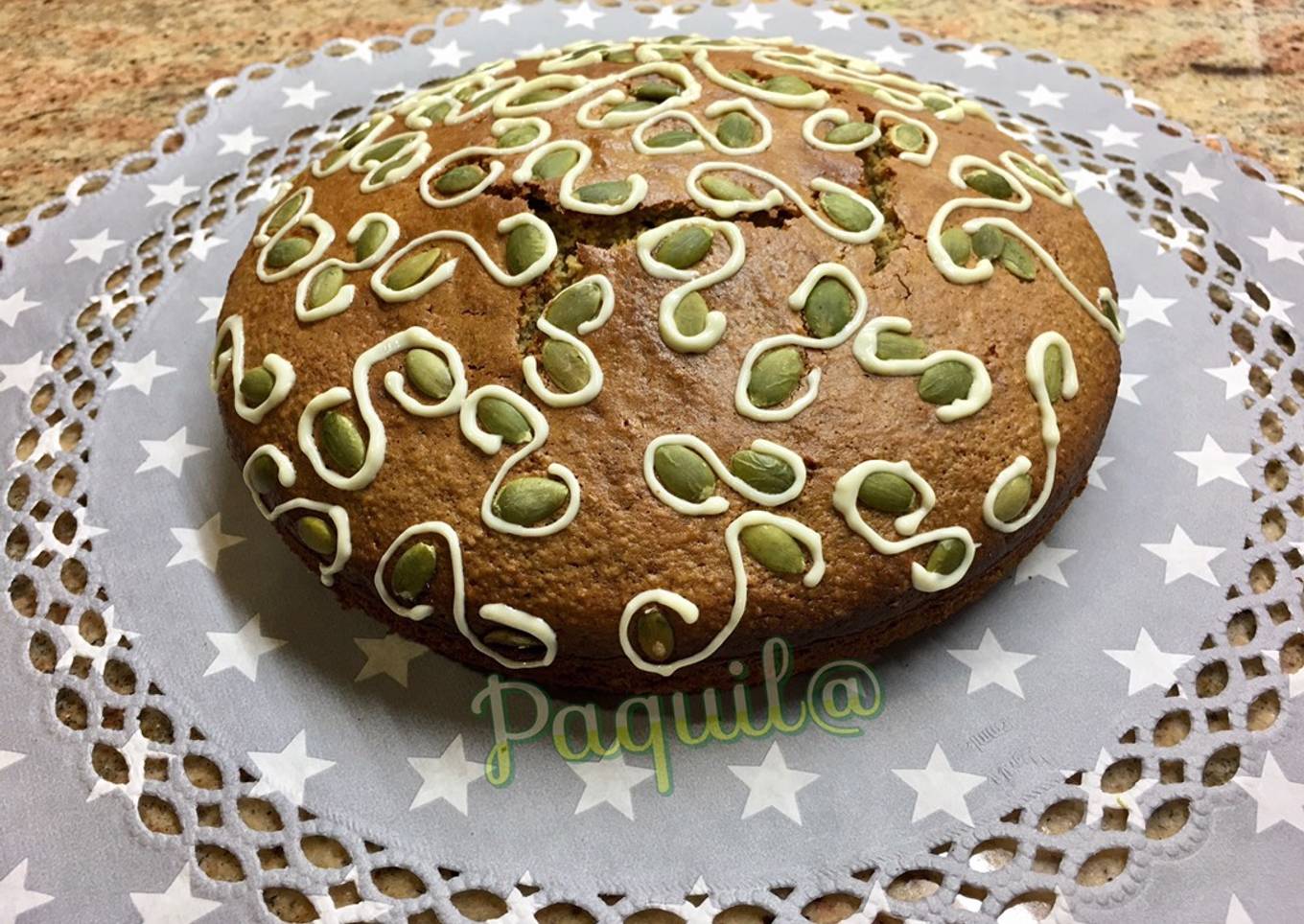 Bizcocho de Pipas de Calabaza listo para estas Fiestas 🎊🌟🎄