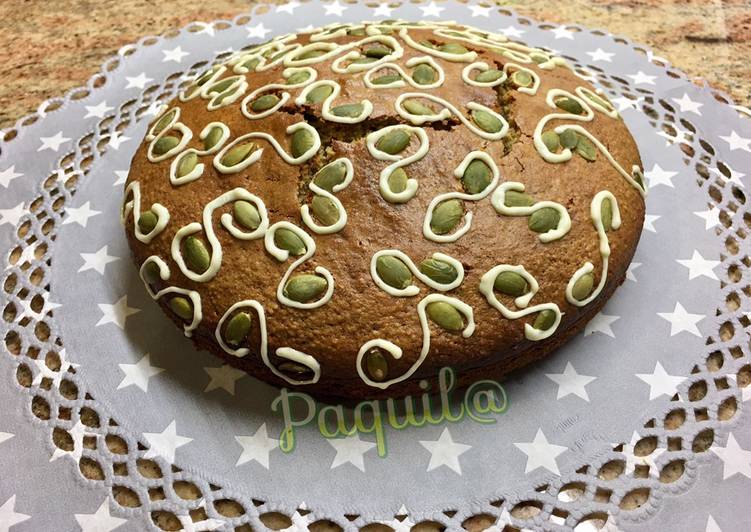 Bizcocho de Pipas de Calabaza listo para estas Fiestas 🎊🌟🎄