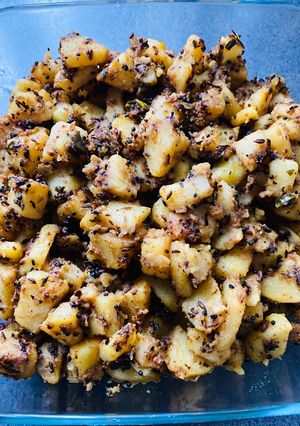 A picture of Aloo Sabji (Dry Potatoes).