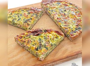 Une photo de Tarte au vert de poireaux /bacon