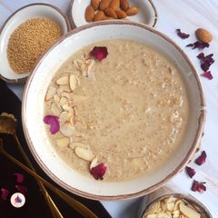 A picture of Foxtail millet jaggery pudding.