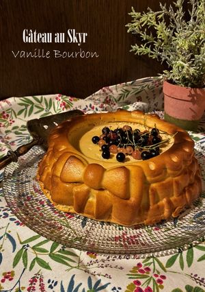 Une photo de Gâteau au skyr et à la vanille