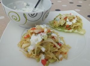 Foto principal de Berza salteada con salsa de yogur