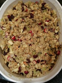 A picture of Grandpas Turkey Stuffing.