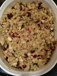 A picture of Grandpas Turkey Stuffing.
