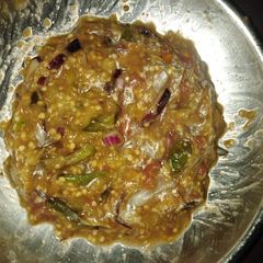 A picture of Baingan bharta.