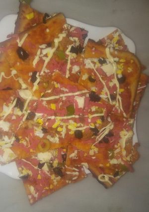 صورة لوصفة بيتزا 🍕🍕