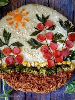 Foto resep Focaccia Garden (tanpa oven😍)
