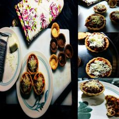 A picture of A break to sweet tooth. Tangy and Cheesy Mini Savoury Corn Tarts.