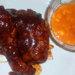 A picture of Fire chicken with cheese sauce.