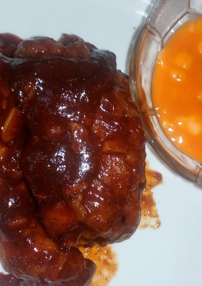 Foto resep Fire chicken with cheese sauce