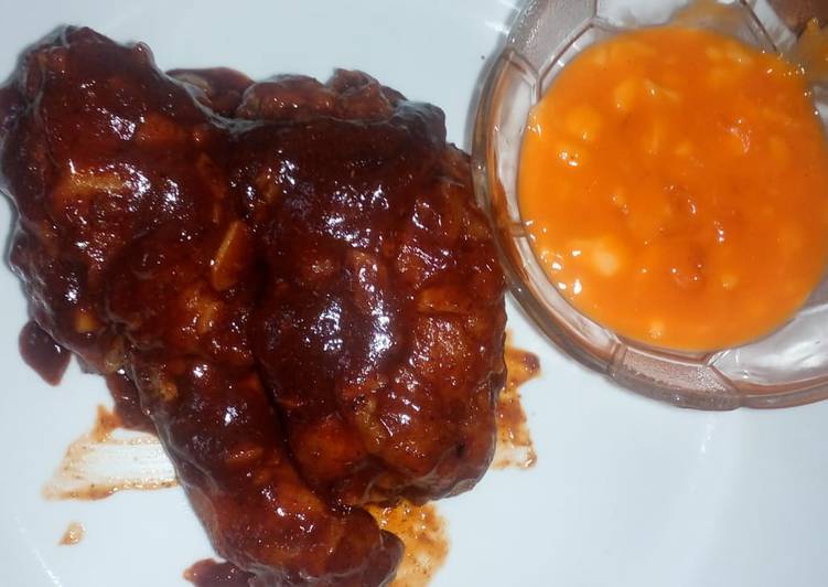 Resep Fire Chicken With Cheese Sauce Yang Lezat