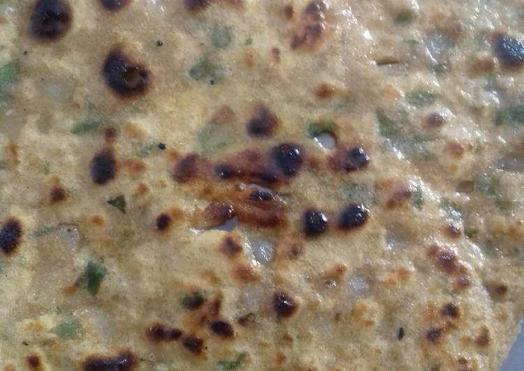 Steps to Make Perfect Spinach Onion Parantha