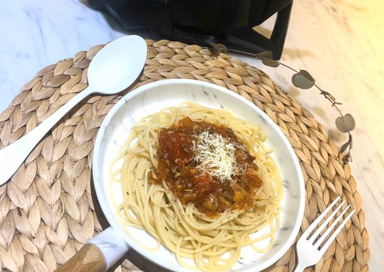Bolognese Mushrooms Spaghetti