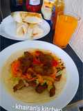Stir fry gizzard wrap