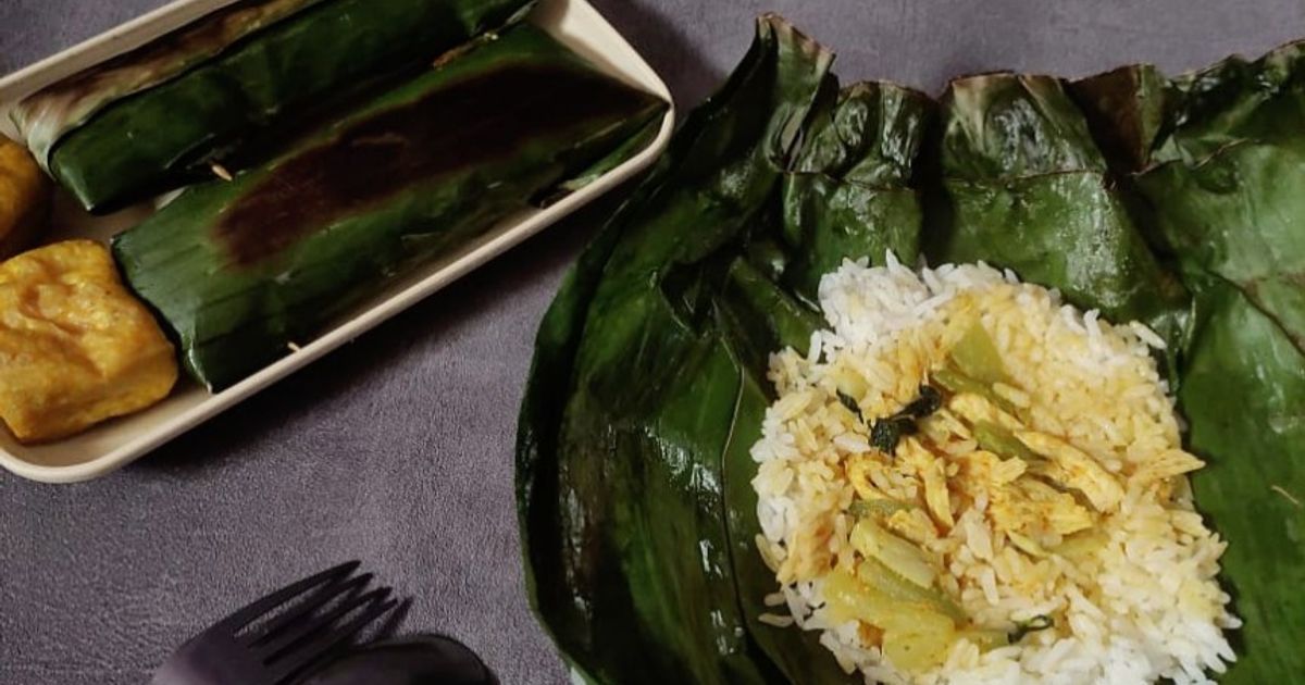 Nasi Bakar Isi Ayam Suir & Labu Siam Simple