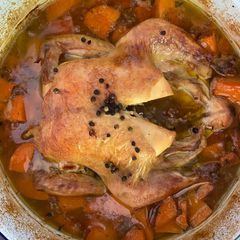 A picture of Chicken and sweet potatoes!.