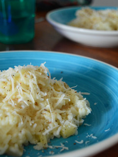 Una foto de Risotto de pera y queso azul