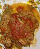 Salchicha de pollo a la Mexicana