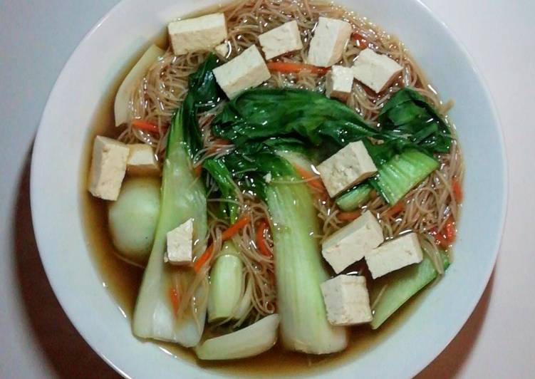 Vegetable Vermicelli Soup (oil-free and gluten-free)