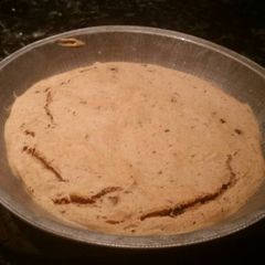 A picture of Vegan and GF Baked Peanut butter chocolate chip pancakes.