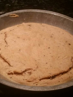 A picture of Vegan and GF Baked Peanut butter chocolate chip pancakes.
