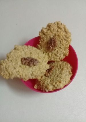 Una foto de Masitas de coco y nuez express👀