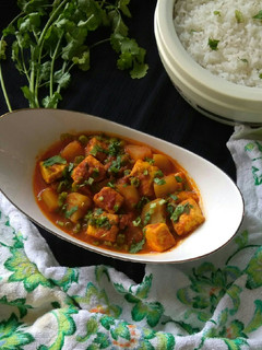 A picture of Matar Paneer (zero oil).